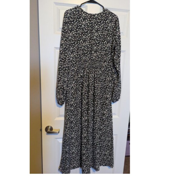 12th Tribe Corrine Black Floral Maxi Dress - Size Large - Picture 3 of 5